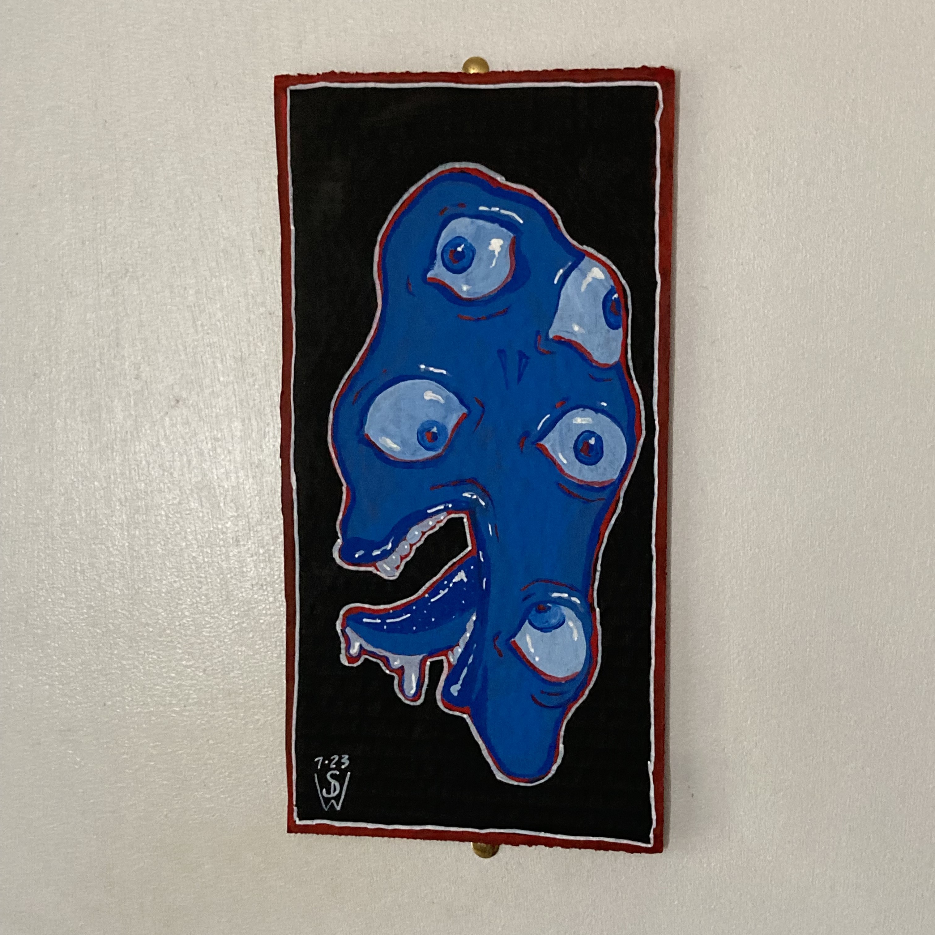 Painting of a Blue Monster