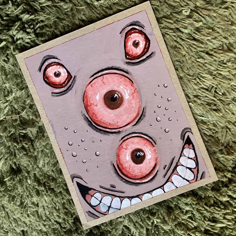 Painting of a Monster with Four Eyes