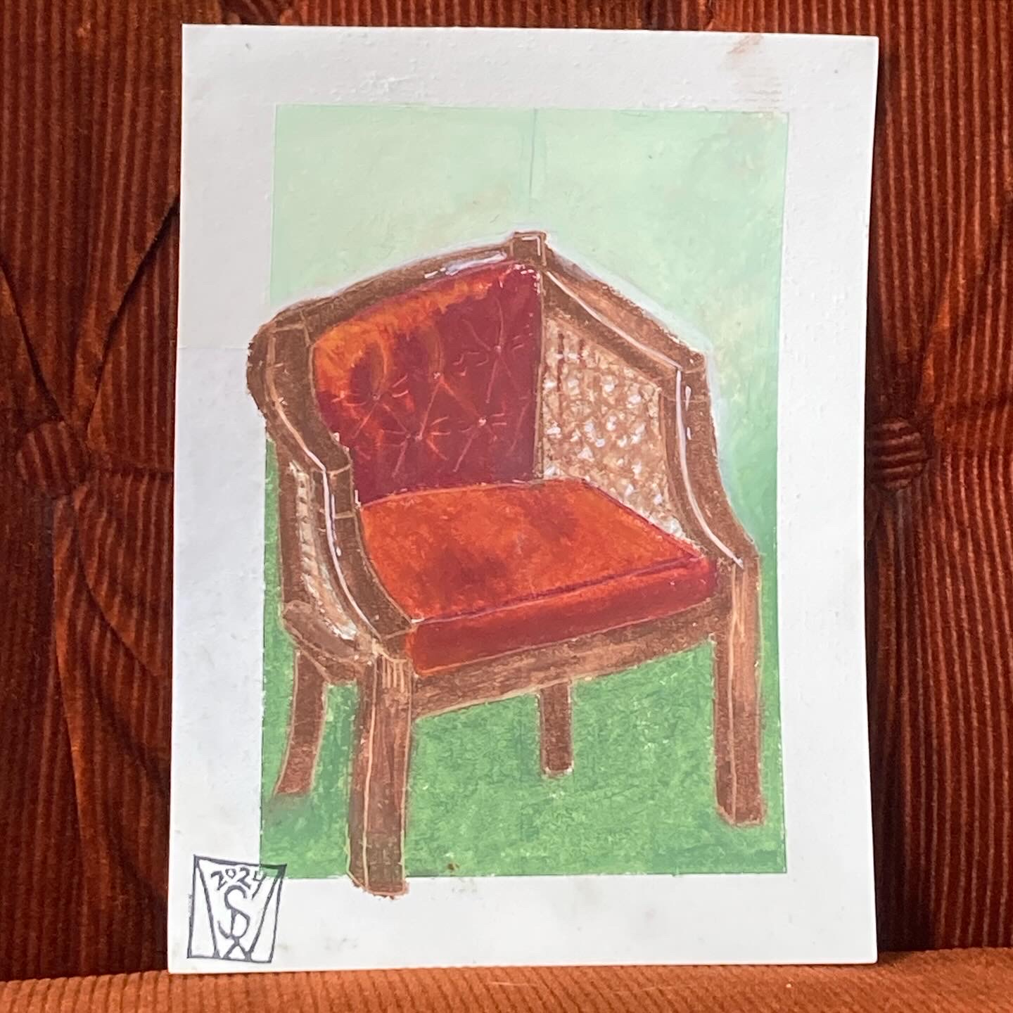 Red Chair Block-Print