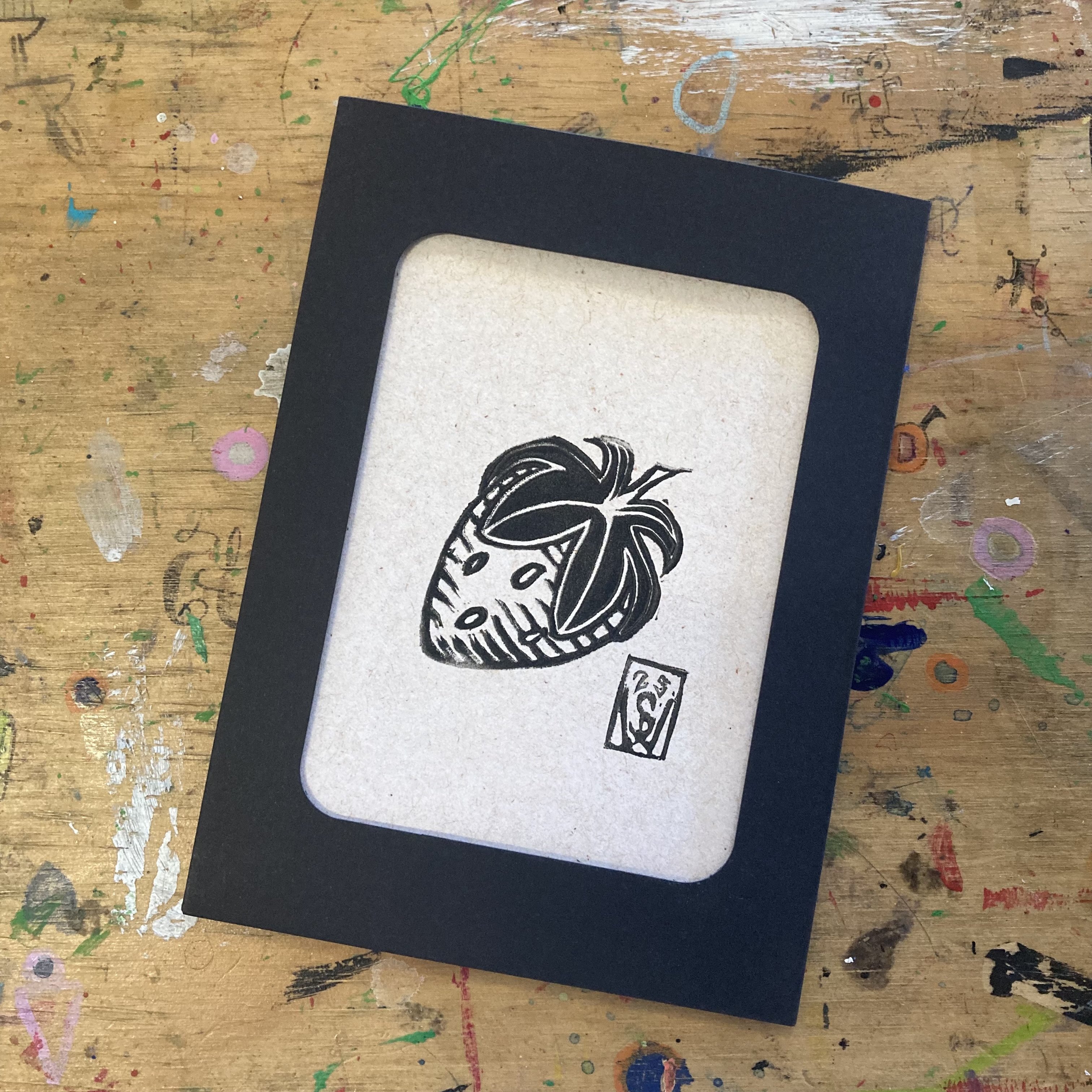 Strawberry Block-Print